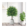 Home Decorations Topiary Plastic Green Cypress Foliage Tree Artificial Potted Plants