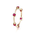 LOZRUNVE 925 Sterling Silver Colored Cubic Zirconia Stackable 18k Gold Plated Ring