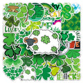 50 Pcs Lucky Clover Graffiti PVC Waterproof Stickers for Draw bar Box Suitcase Tables Handbags Pencil Case Guitar and Book