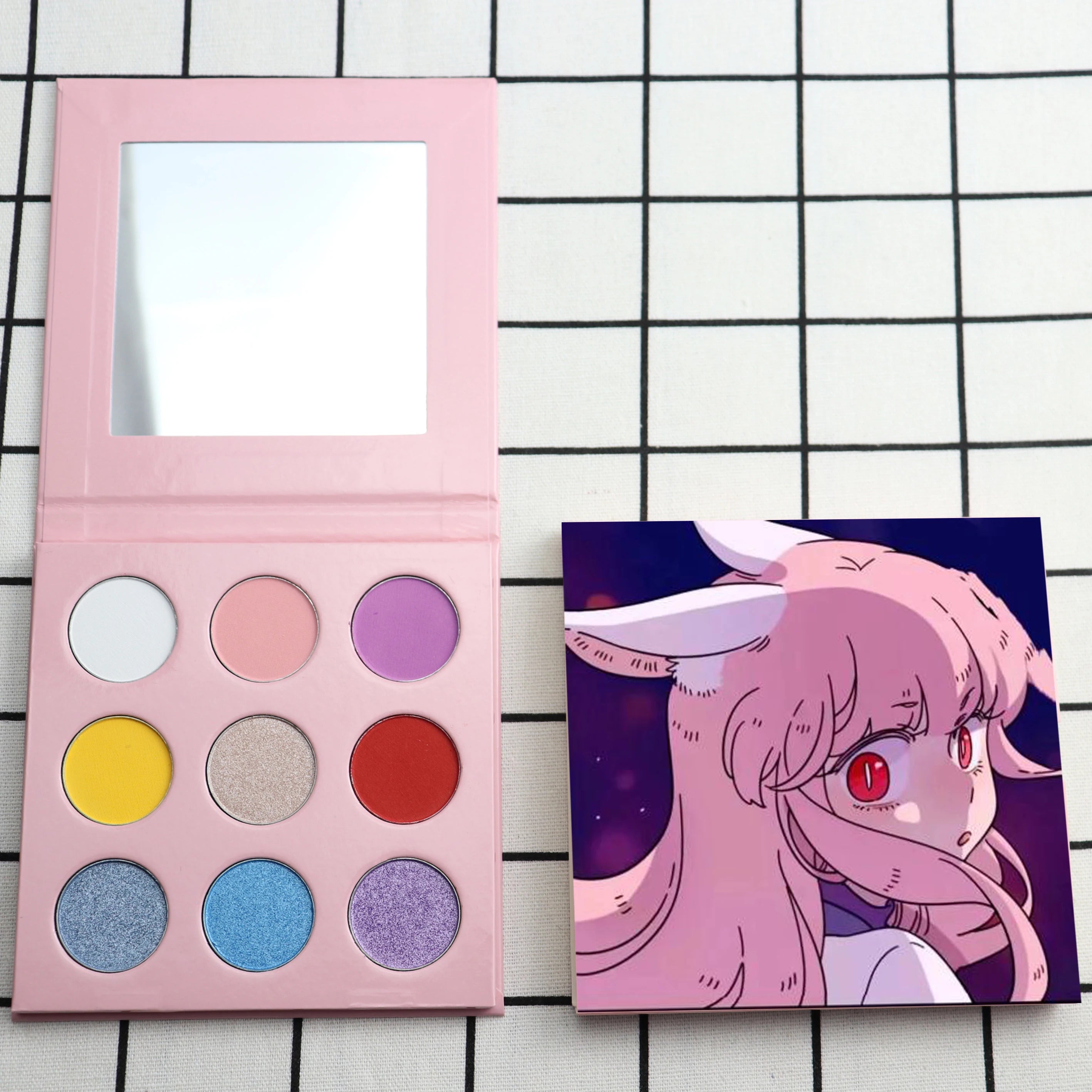 OEM Eye Shadow Palette Waterproof and Lasting Colors Metallic Finish Makeup for Face 9 Customizable Colors