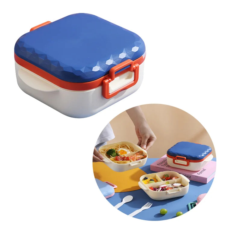 Hot Sale Japanese Style Custom Logo Eco Friendly Heatable Newborn Lunch Box with Lid Fork and Spoon