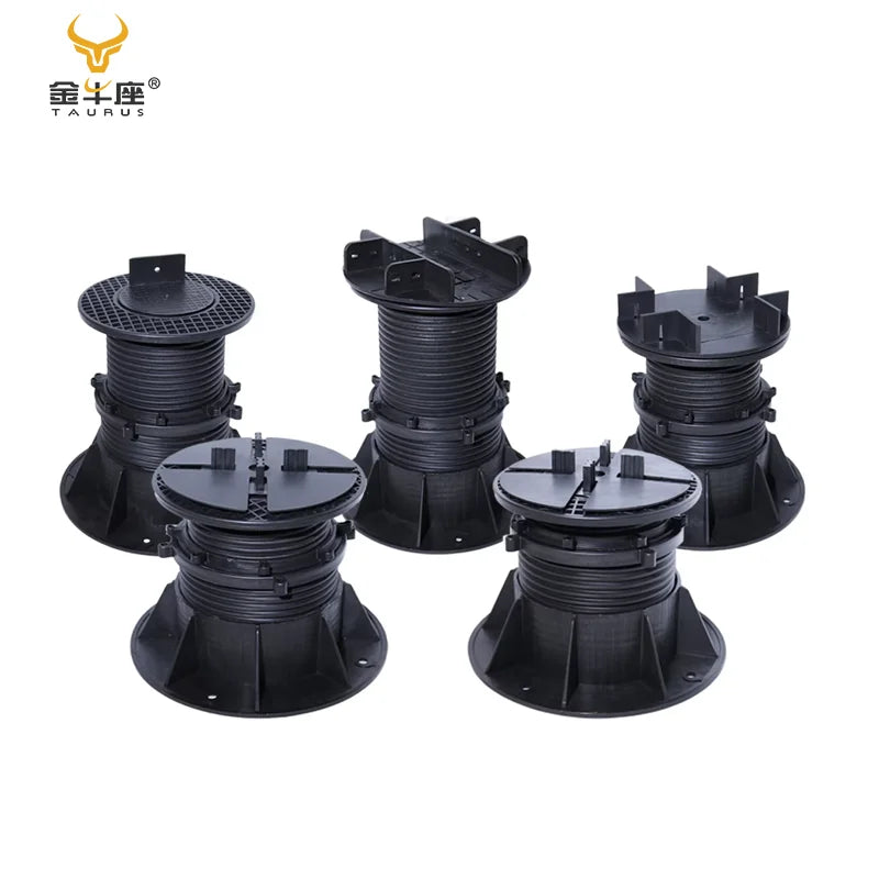 Taurus Best-Selling 90-260mm Plastic Pedestal Support for Outdoor Exterior Elevated Floors Easy Installation Modern Design Style