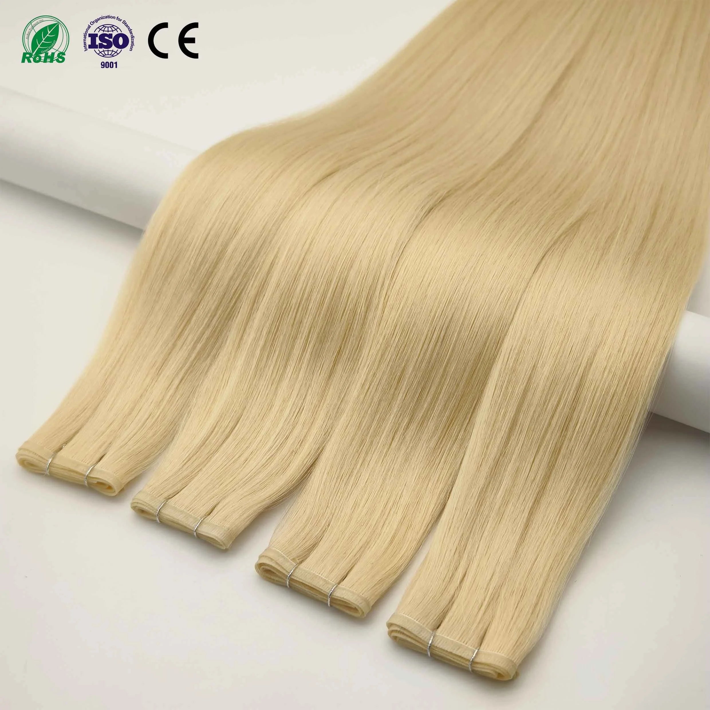 Manufacturing Factory Wholesale Prices Double Drawn No Return Hair Top Quality Raw Virgin Russian Hair Flat Weft Hair Extensions