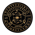 Tailai Wooden Ouija Board - Round Divination Board with Alphabet Numbers Woman Crystal Ball Design for Wiccan Spiritual Rituals
