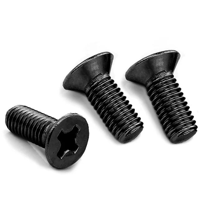 M2 M3 M4 M5 Metal Black Flat Cross Countersunk Head Screws