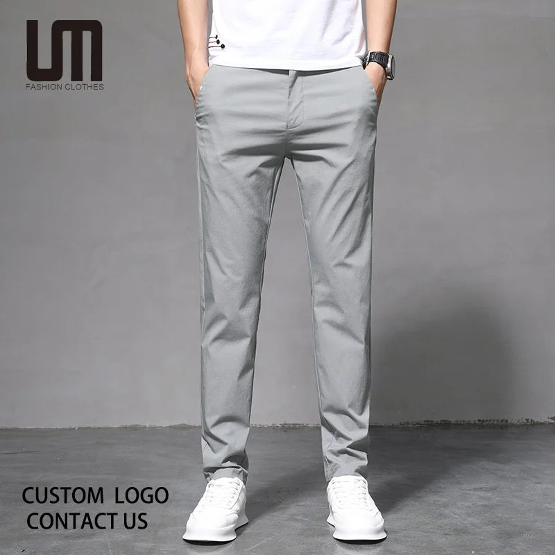 Liu Ming Hot Selling Products Spring Summer Men s Solid Color Thin Business Casual Male Trousers Stretch Pants