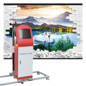 3D Wall Printer Professional Vertical Wall Glass Wood Paper Ceramic Mural Art Direct Inkjet Printing Machine High Precision