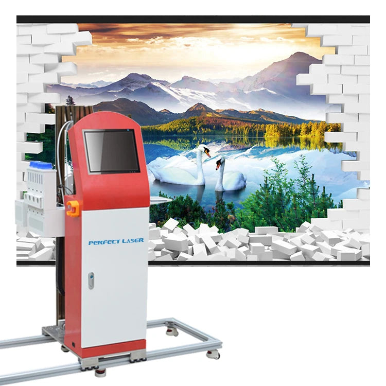 3D Wall Printer Professional Vertical Wall Glass Wood Paper Ceramic Mural Art Direct Inkjet Printing Machine High Precision