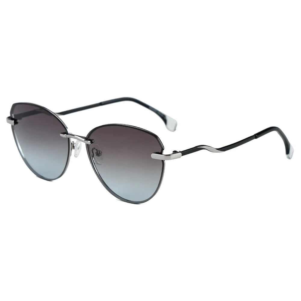 Luxury Polarized TAC Lenses Adult Sunglasses Custom Logo Unisex Metal Frame Brown Women Party Sunglasses Custom Eyeglasses