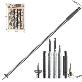 Wholesale Foldable Cane Hiking Trekking Poles Collapsible Lightweight Walking Sticks Walking Pole Multifunctional Survival Tool