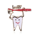 Cute Small Accessories Cartoon Brooch Pin Smile Teeth Brooches for Doctor and Nurse Clothes Decoration