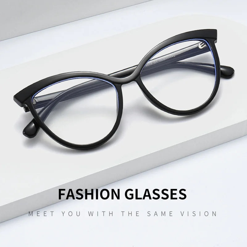 2025 Newly Designed Classic Black Ready to Ship Factory Price Cheap TR90 Blue Light Blocking Glasses