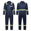Cotton Work Clothes Men's Labor protection Clothing Absorbent Breathable Factory Workshop Clothing Welding Flame Retard