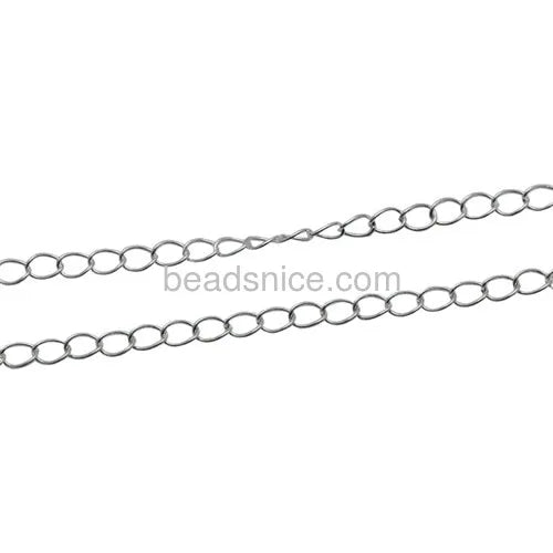 Beadsnice 925 Sterling Silver Bulk Cable Chain Unfinished Chains for Jewelry Sold by M