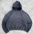 Custom Acid Washed Vintage Men'S Hoodie Custom High Quality Pullover Rivets Streetwear Plus Size Distressed Hoodie No Drawstring