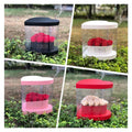 Panoramic PVC Window Heart Box Folding Flower Box Holding Flowers Soap Party Gift Box