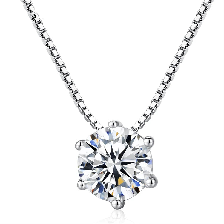 Wholesale 925 Sterling Silver Necklace Zirconia Crystal Necklace Classic Designer White Gold Chain Necklaces for