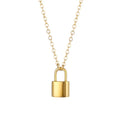 Wholesale Custom Stainless Steel Personalized Jewelry Necklace  Charm Blank Padlock Pendant Necklaces for Anniversary Gift