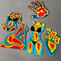 Multicolor Large Anime 3D Logo Area Rugs Die Cut Out Irregular Shape Luxury Carpets Hand Made Tufted Custom Rug