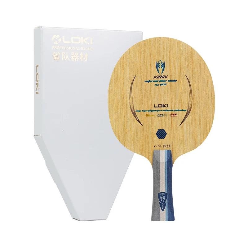 Loki New Arrival KIRIN 5Pro Outer Pingpong Blades High Elasticity Innovation Gnf Fiber Training Table Tennis Racket Blade