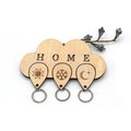 Wholesale Customized Logo Plain Keychain Wooden Key Chain Blank Bamboo Keyring