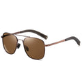 2021 New Fashion Men's Square Sunglasses with Anti-UV Polarized Lenses Metal Frame and TAC Material