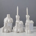 European Style Ceramic Ins Candlestick Creative Home Decoration with Innovative Candle Base Pole