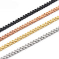 New Wholesale Hip Hop Mens Charm Chain 18k Gold Plated 2/3/4/5/6/8mm Franco Chain Stainless Steel Necklace