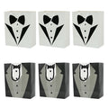 Groomsmen Gift Packaging Bags Wedding Party Favour Tuxedo Treat Bags Present Wraps for Father's Birthday Anniversary Goodies