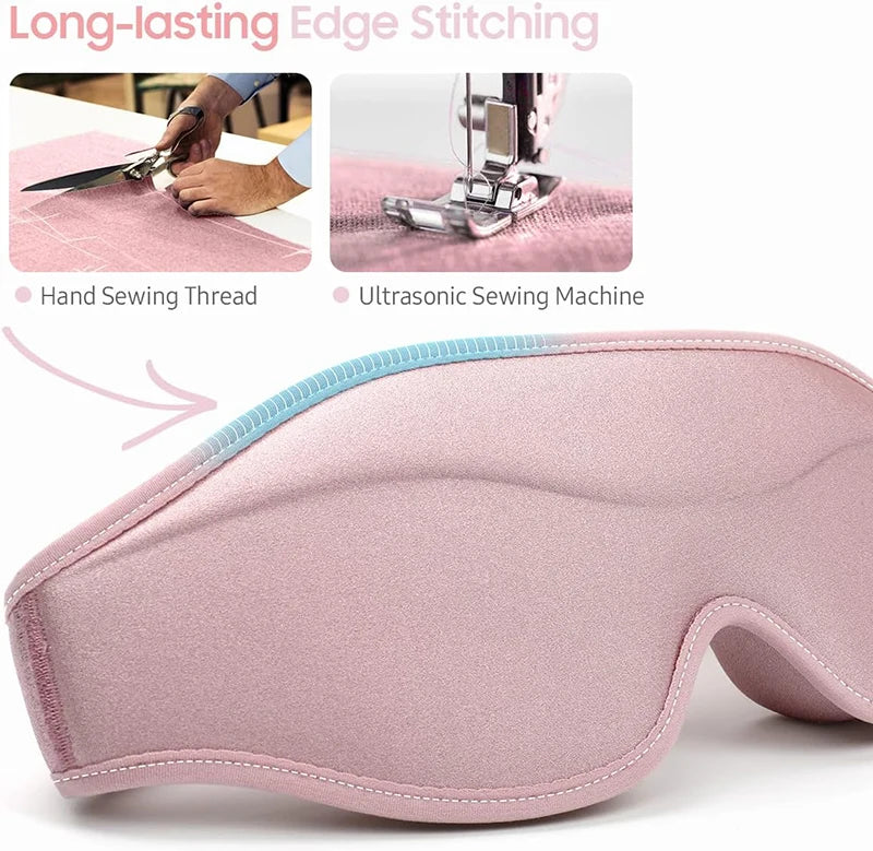Custom Logo 3D Contoured Luxury Memory Foam Elastic Sleep Mask Multicolored Stereo Shade Cover Comfortable Eye Mask
