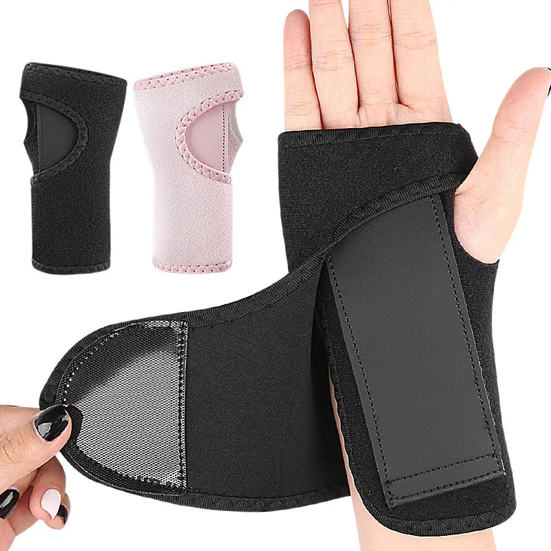 Wrist Brace Neoprene Splint Support Palm Guard Protector Soft Comfortable Unisex Edged Thumb Hole Carpal Tunnel Stabilizer Fits