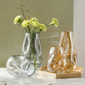 Nordic Irregular Shaped Stained Glass Vase Nordic Ins Style Flower Arrangement Vase Model House Home Decoration Glass Vase