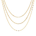 2024 Fashion 18K Gold Plated Clavicle Chain Stainless Steel Necklace Charm 3 Layered Choker Jewelry for Ladies Women
