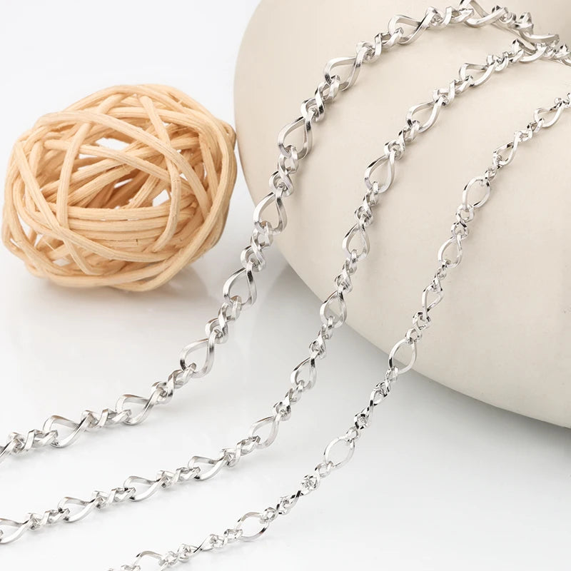 Wholesale Jewelry Accessories for Women Men Stainless Steel Chains for DIY Necklace and Bracelet Knot Square Links Chains