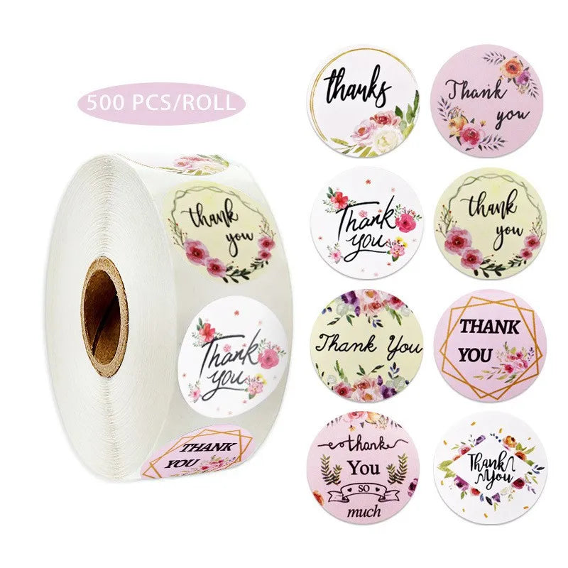 Custom Logo Sticker Print Christmas/Gifts/Wedding/Party Food Label Thank You Stickers