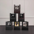 Hot Sale Automatic Watch Box With Adapter PU Leather Single Watch Running Winder Luxury Wooden Watch Display Box
