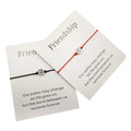 Personalised Adjustable String Friendship Paper Card Life Tree Bracelet Decoration Metal Trendy Opp Bag Charm Bracelets Round