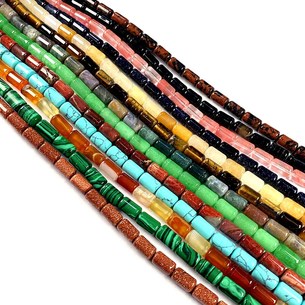 Wholesale Natural Dalmatian Stone Tube Beads Gemstone Tube Beads for Jewelry Making