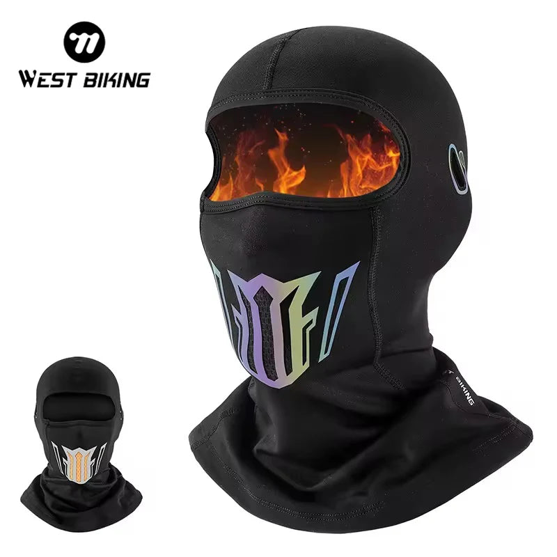 WEST BIKING Winter Cold Protection Fleece Warm High Elasticity Bike Cycling Mask Moistyre Wicking Comfortable Soft Bicycle Mask