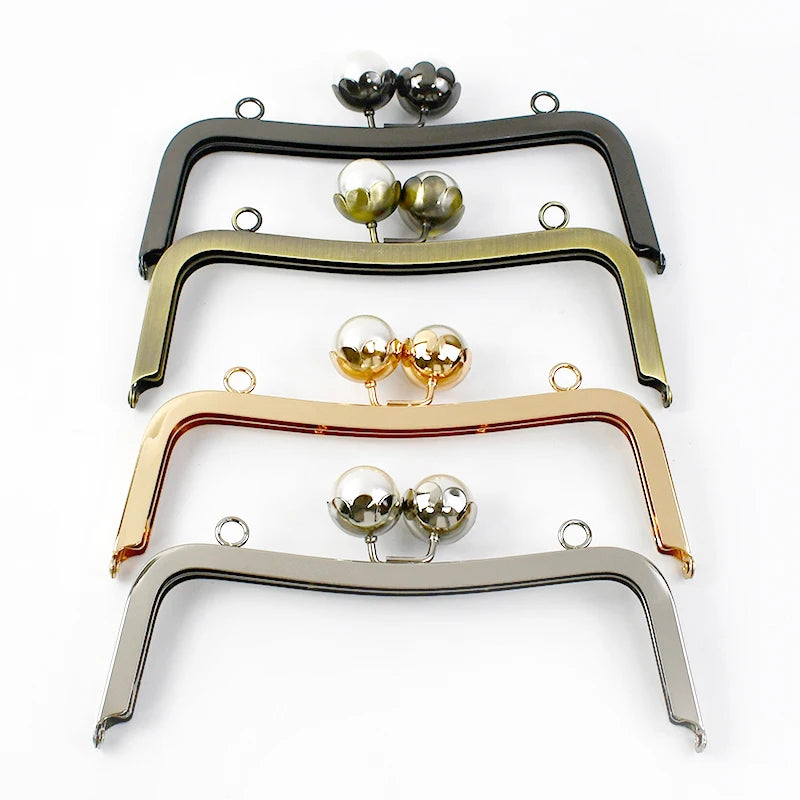 Meetee BS789 20*10cm Bag Brackets Accessories Smooth Square Concave Waist Shape Buckle Handle Luggage Hardware Purse Frame