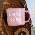 2025 Best Sell Custom Christmas Decorative Reusable Plain Enamel Camper Campfire Ceramic Coffee Mugs With Sublimation Print