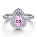 Somen 1.25ct 925 Sterling Ring Pear Cut Cubic Zircon Women Teardrop Engagement Ring Wholesale