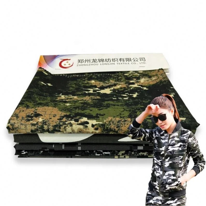 Hot Sale Camouflage Twill Woven Fabric Uniform Fireproof Boys' Girls' Garments Suits Skirts Dresses Bags Home Textile Toy