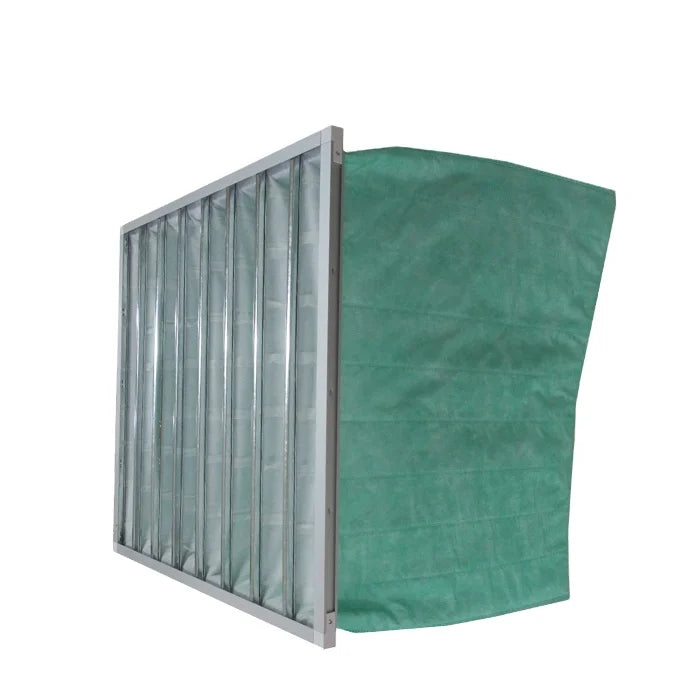 SENBAO 95% Efficiency HVAC Pocket Air Filter Green Synthetic Fiber Media Material F6 F7 Filtration ISO9001 Certified New Filter