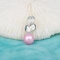 P060702 DIY 6-8mm Natural Freshwater Pearl Pendant Accessory 925 Sterling Silver Engagement Jewelry Necklace for Women MegaBDM