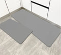 Solid Color Modern Woven PVC Kitchen Floor Mat Set of 2 Pieces Anti-slip Washable Anti-Fatigue