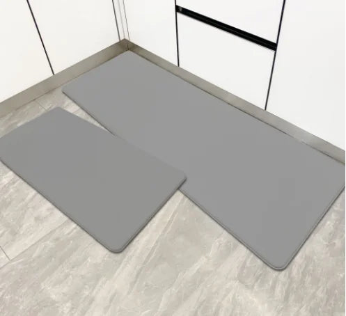 Solid Color Modern Woven PVC Kitchen Floor Mat Set of 2 Pieces Anti-slip Washable Anti-Fatigue