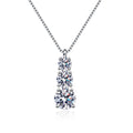 S925 Sterling Silver Plated Pt950 Gold Pendant Spot Wholesale Moissanite Necklace Collarbone Chain