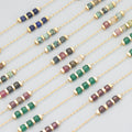 C366 1m/Lot Chain Natural Stone Nickel-Free Stainless Steel Handmade DIY Bracelet Necklace Accessories Jewelry Making Charms