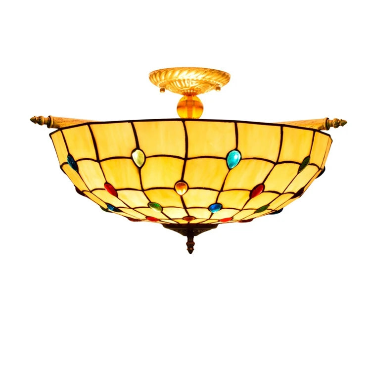 ODIFF Antique tiffany Lamp Chandeliers Lamps Stained Glass Chandelier Colorful Decorative Tiffany Pendant Light